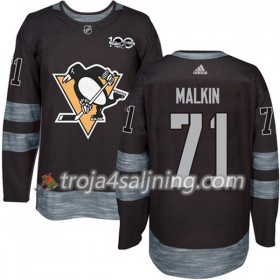 Pittsburgh Penguins tröja Evgeni Malkin 71 1917-2017 100th Anniversary Adidas Svart Authentic - NHL Tröjor Herr